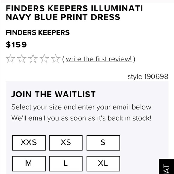 NWT Finders Keepers Illuminati Navy Blue Dress - Picture 3 of 5